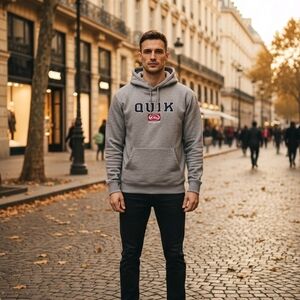 Quiksilver Gray Men's Hoodie Size L